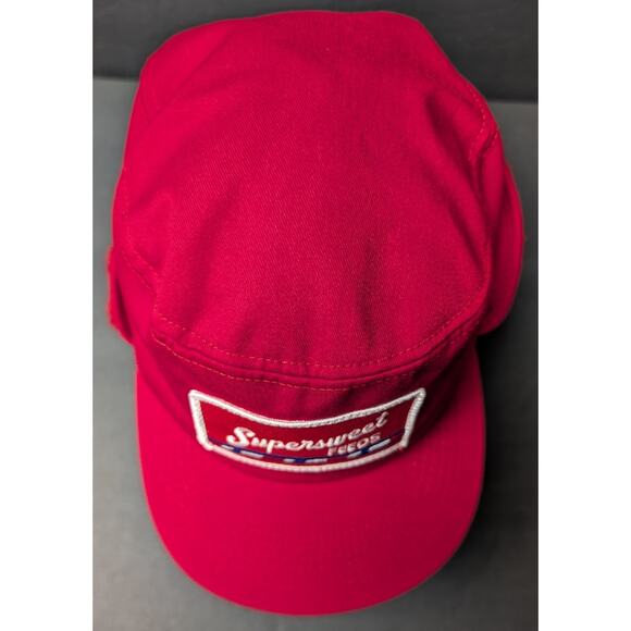 Vtg Supersweet Feeds Patch Farmer Trucker Hat ADULT SIZE MED/LG K-Brand USA Red - Picture 5 of 11